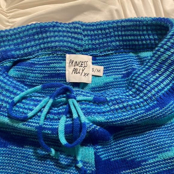 Princess Polly Leo Knit Shorts Blue S/M - Picture 5 of 5